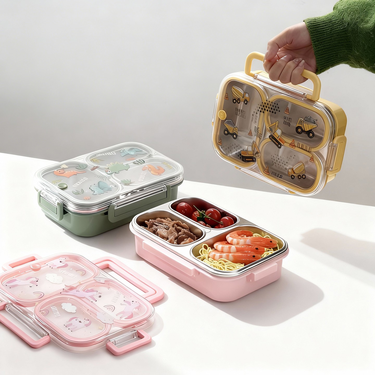 Meal Prep Bowl - 대용량 만화 캐릭터 어린이 도시락 가방