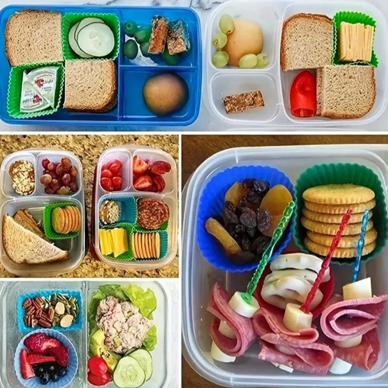 ● 12/24Pcs 실리콘 도시락 분배기 도시락 분할기 - Meal Prep Template 리뷰 및 가격