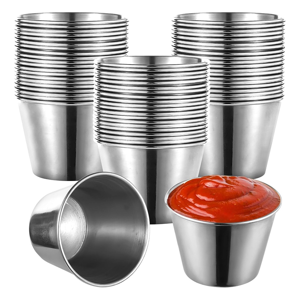 J1UL1N 스테인리스 스틸 소스 컵 60개, 2.2온 - Sauce Dipping Cup 리뷰 및 가격