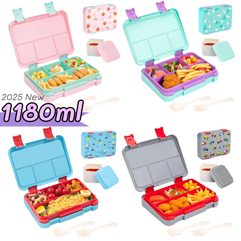 40온스 만화 패턴 도시락 세트, 새지 않는 분리형 칸 - Meal Prep Or Prep Meal 리뷰 및 가격